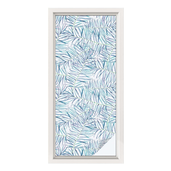 Pellicola per vetri effetto ghiaccio colorato Motivo botanico