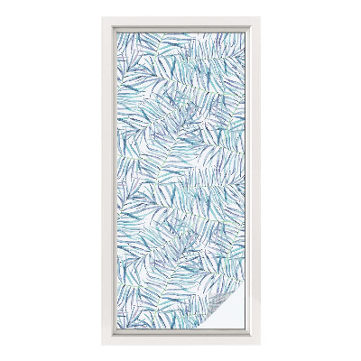 Pellicola per vetri effetto ghiaccio colorato Motivo botanico