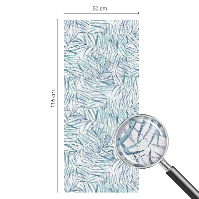 Pellicola per vetri effetto ghiaccio colorato Motivo botanico