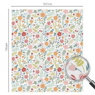 Pellicola adesiva effetto vetrata colorata Motivo floreale