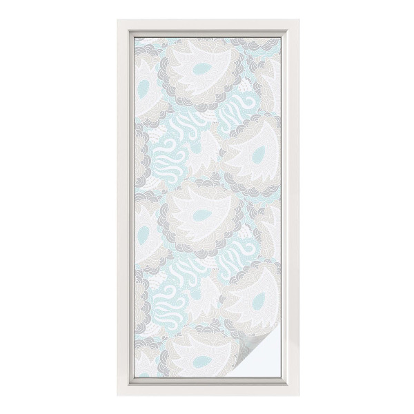 Pellicola per vetri effetto vetrata Piume delicate