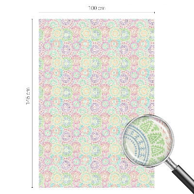 Pellicola per vetri effetto ghiaccio colorato Mandala colorati