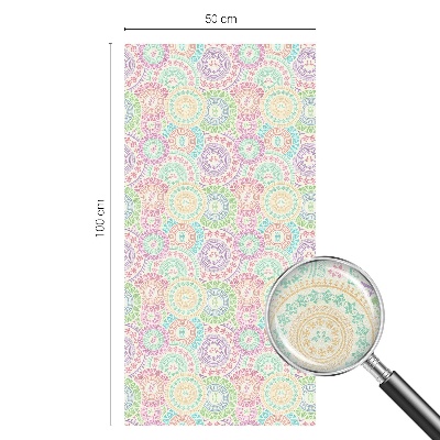 Pellicola per vetri effetto ghiaccio colorato Mandala colorati