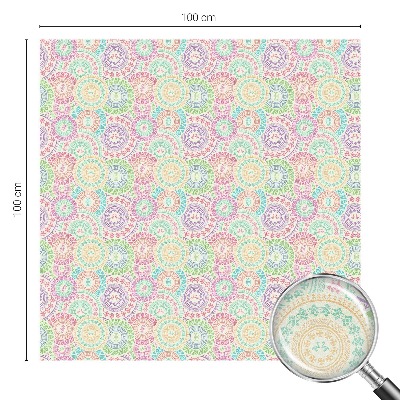 Pellicola per vetri effetto ghiaccio colorato Mandala colorati