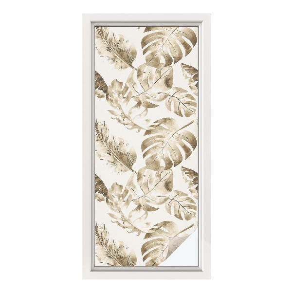 Pellicola per vetri effetto vetrata piante tropicali