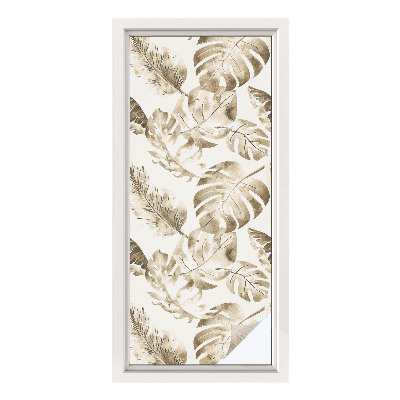 Pellicola per vetri effetto vetrata piante tropicali