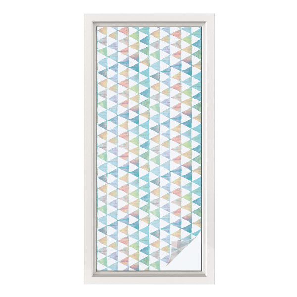 Pellicola per vetri effetto ghiaccio colorato Triangoli geometrici