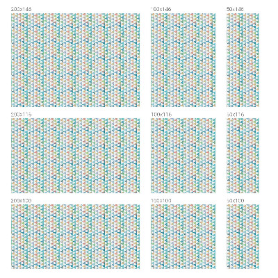 Pellicola per vetri effetto ghiaccio colorato Triangoli geometrici