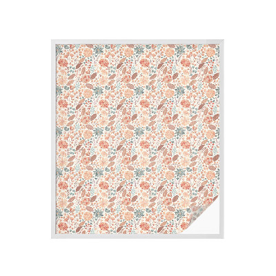 Pellicola adesiva effetto vetrata colorata composizione floreale