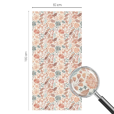 Pellicola adesiva effetto vetrata colorata composizione floreale