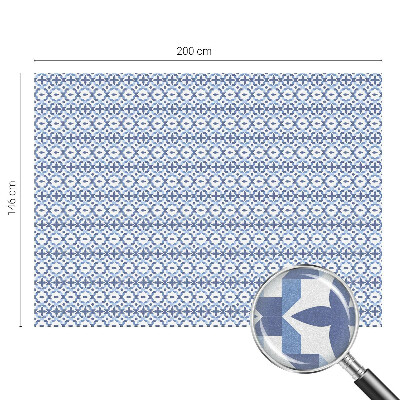 Pellicola per vetri effetto vetrata Mosaico blu