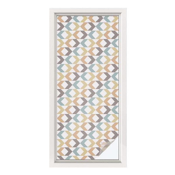 Pellicola adesiva effetto vetrata colorata Rombi geometrici