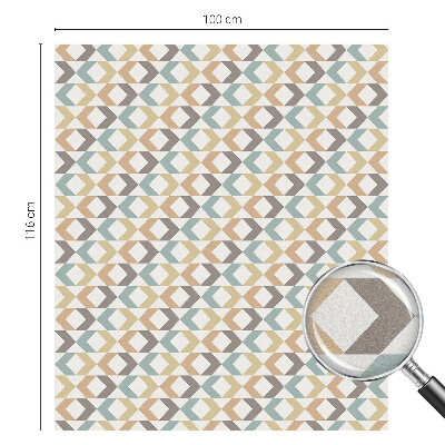 Pellicola adesiva effetto vetrata colorata Rombi geometrici