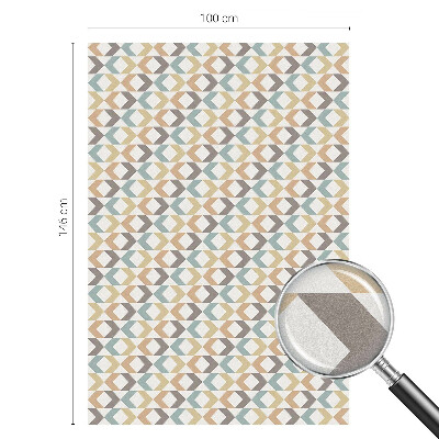 Pellicola adesiva effetto vetrata colorata Rombi geometrici