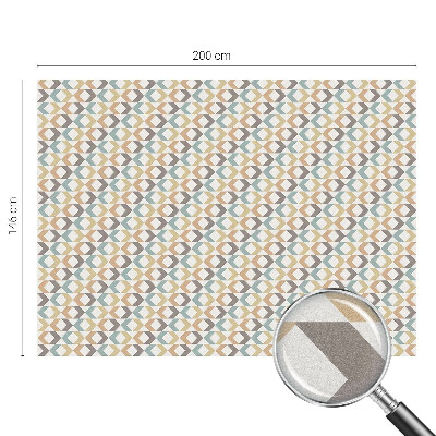 Pellicola adesiva effetto vetrata colorata Rombi geometrici