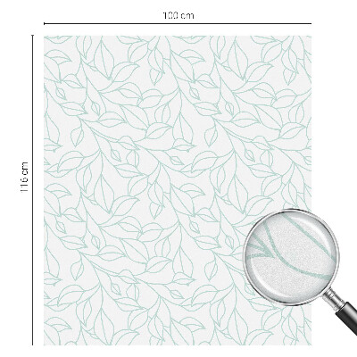 Pellicola per vetri effetto ghiaccio colorato Foglie delicate