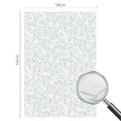 Pellicola per vetri effetto ghiaccio colorato Foglie delicate