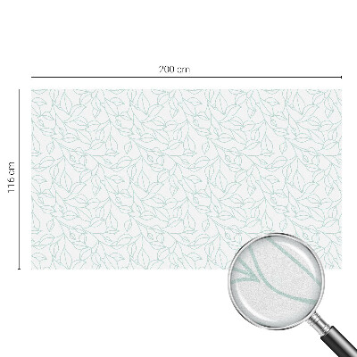 Pellicola per vetri effetto ghiaccio colorato Foglie delicate