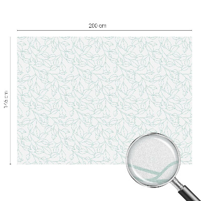 Pellicola per vetri effetto ghiaccio colorato Foglie delicate