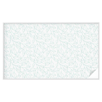 Pellicola per vetri effetto ghiaccio colorato Foglie delicate