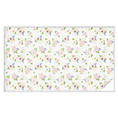 Pellicola adesiva effetto vetrata colorata Motivo floreale