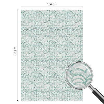 Pellicola per vetri effetto vetrata Onda verde