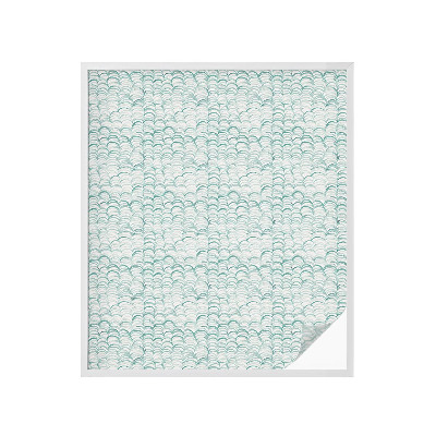 Pellicola per vetri effetto vetrata Onda verde