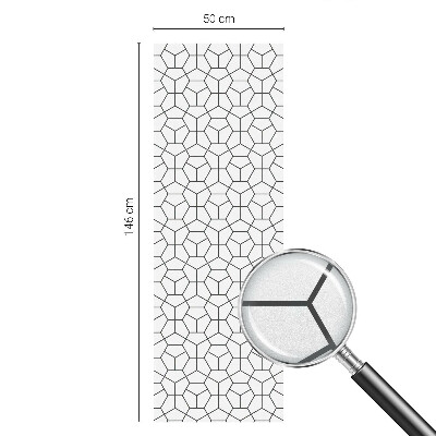 Pellicola adesiva effetto vetrata colorata Cubi geometrici