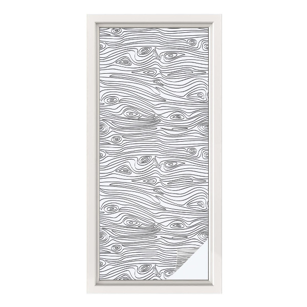 Pellicola adesiva effetto vetrata colorata Linee di legno