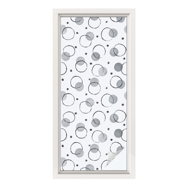 Pellicola per vetri effetto vetrata Ruote grigie