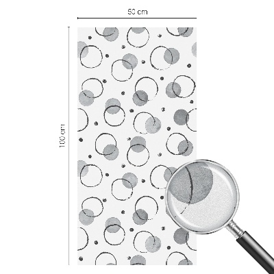 Pellicola per vetri effetto vetrata Ruote grigie
