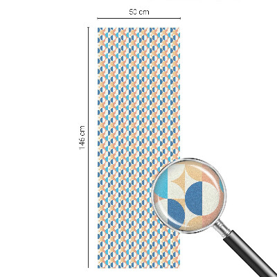Pellicola adesiva effetto vetrata colorata Simmetria geometrica