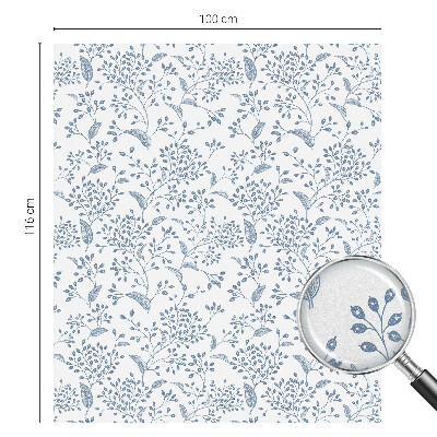 Pellicola per vetri effetto ghiaccio colorato Motivo vegetale