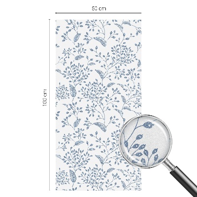 Pellicola per vetri effetto ghiaccio colorato Motivo vegetale