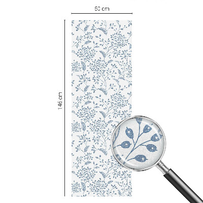 Pellicola per vetri effetto ghiaccio colorato Motivo vegetale