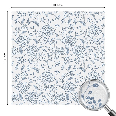 Pellicola per vetri effetto ghiaccio colorato Motivo vegetale