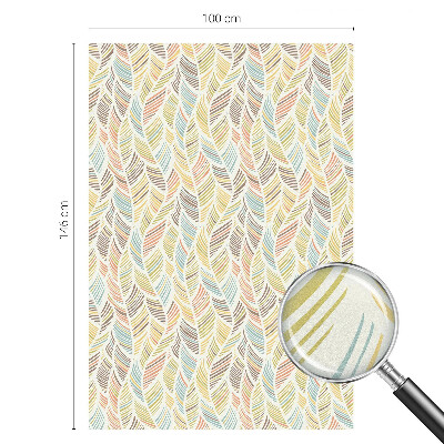 Pellicola per vetri effetto vetrata piume arcobaleno