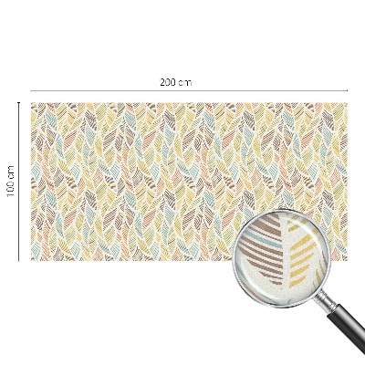 Pellicola per vetri effetto vetrata piume arcobaleno