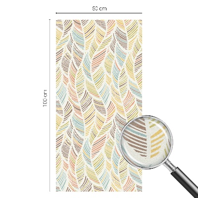 Pellicola per vetri effetto vetrata piume arcobaleno