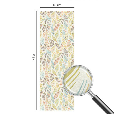 Pellicola per vetri effetto vetrata piume arcobaleno