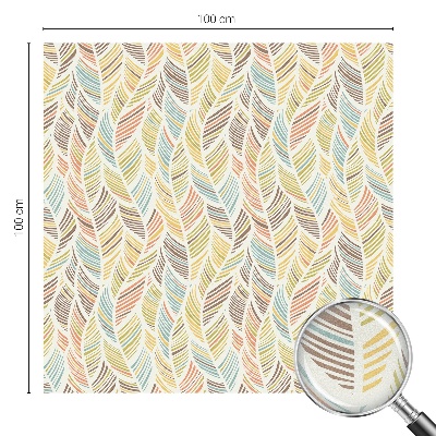 Pellicola per vetri effetto vetrata piume arcobaleno