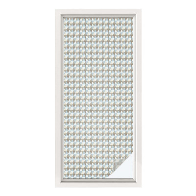 Pellicola adesiva effetto vetrata colorata Triangoli geometrici