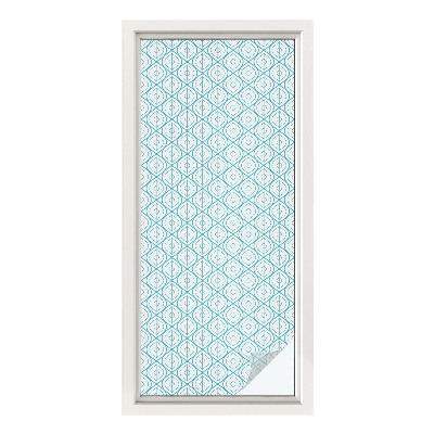 Pellicola per vetri effetto ghiaccio colorato Simmetria ovale