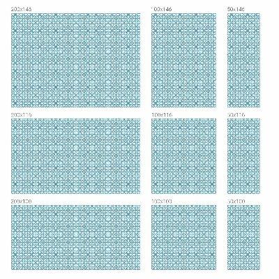 Pellicola per vetri privacy Ornamenti blu