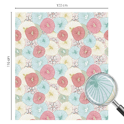 Pellicola per vetri effetto ghiaccio colorato Fiori pastello