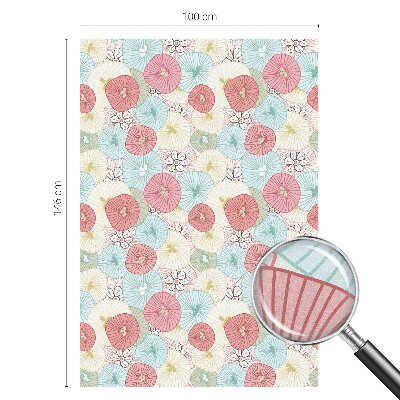 Pellicola per vetri effetto ghiaccio colorato Fiori pastello