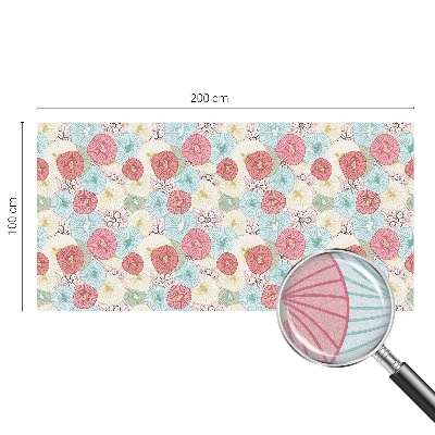 Pellicola per vetri effetto ghiaccio colorato Fiori pastello