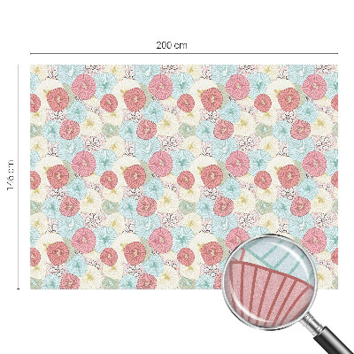 Pellicola per vetri effetto ghiaccio colorato Fiori pastello