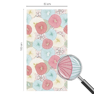 Pellicola per vetri effetto ghiaccio colorato Fiori pastello