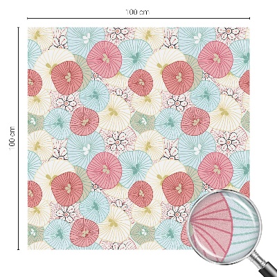 Pellicola per vetri effetto ghiaccio colorato Fiori pastello